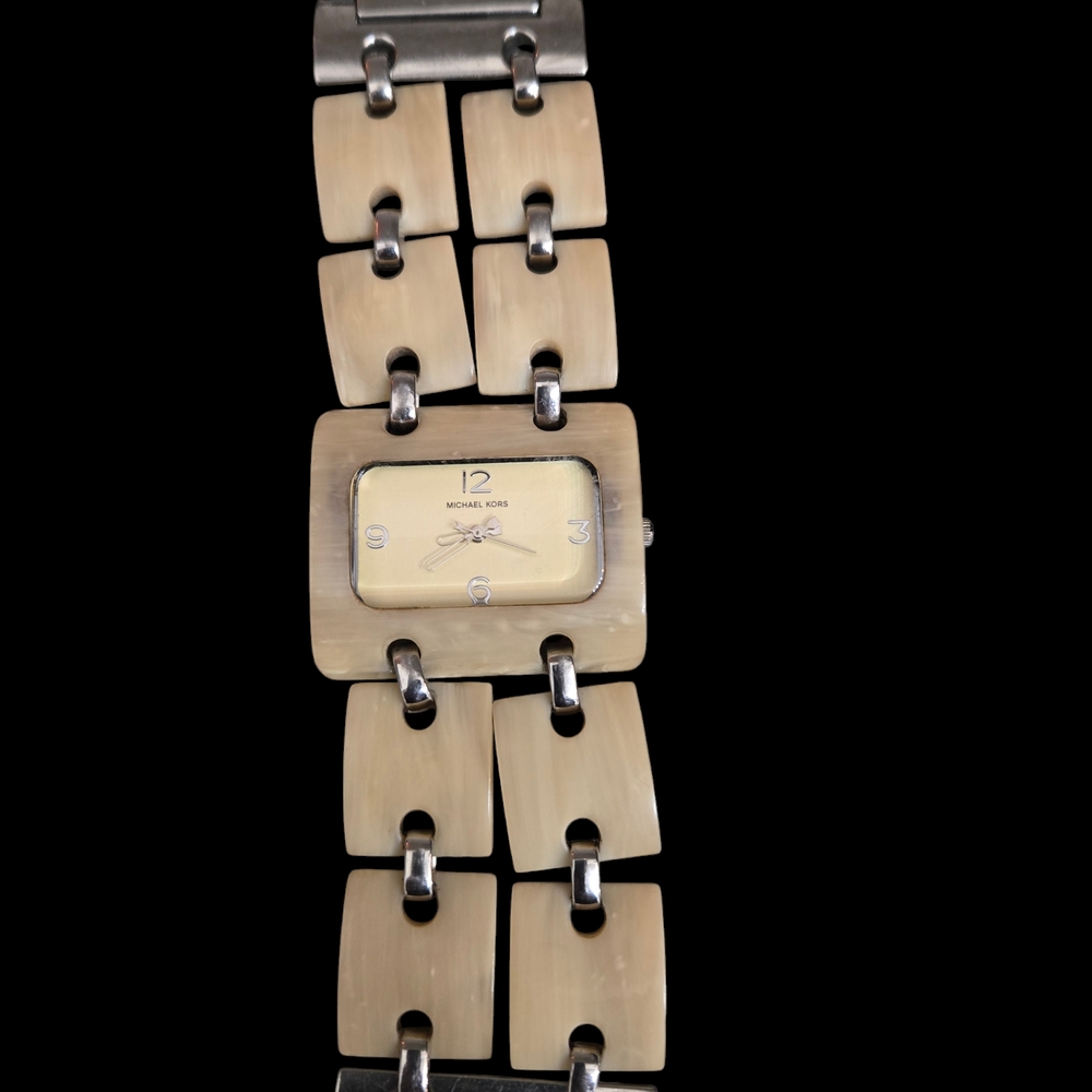 Michael Kors Beige and Silver Watch
